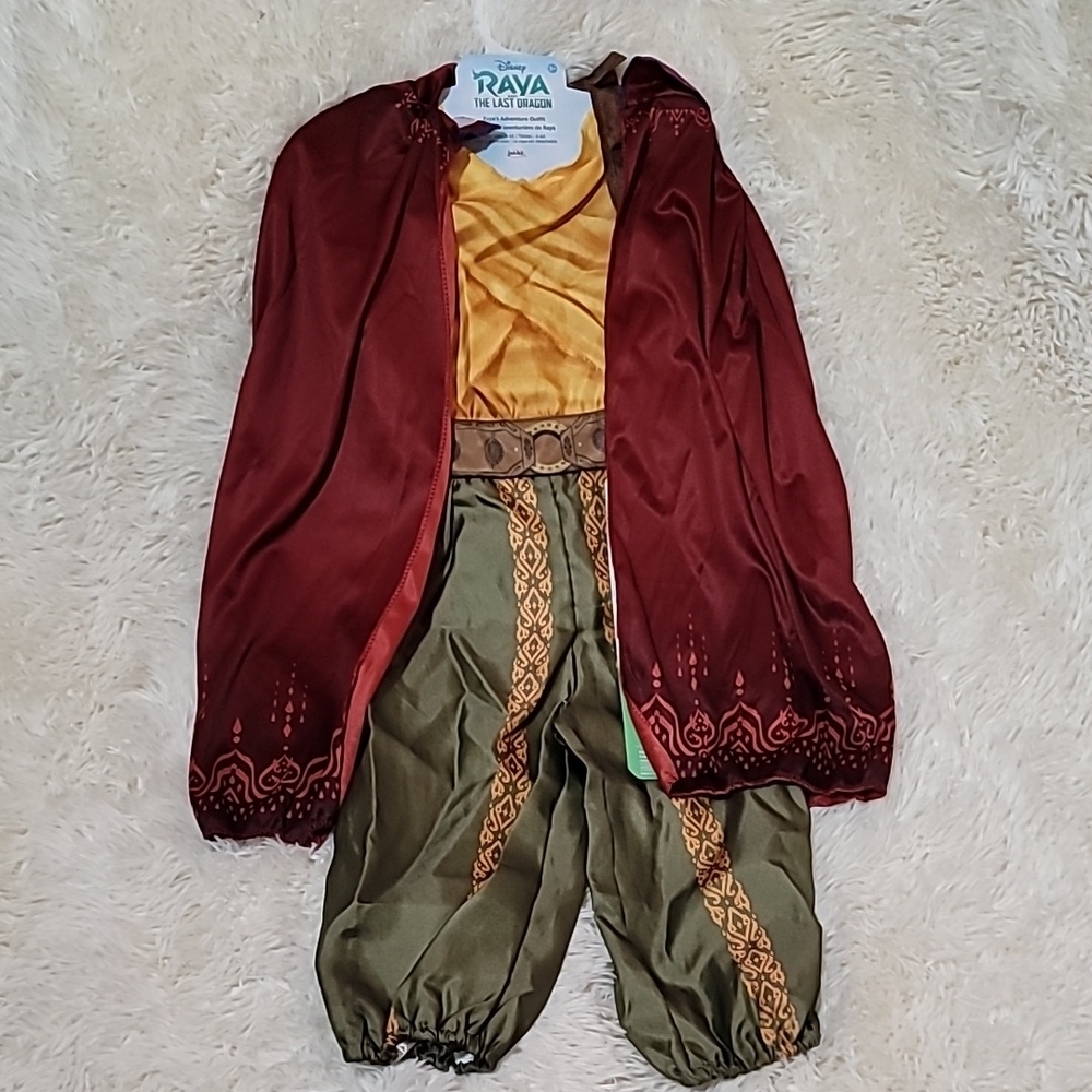 Disney, Raya and The Last Dragon Warrior Costume Outfit with Cape